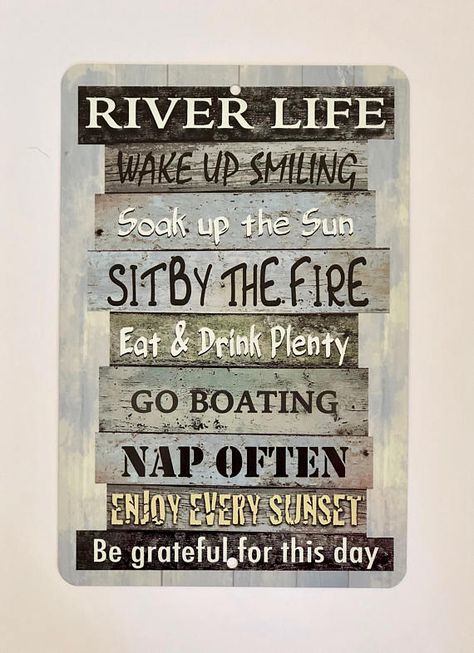 River Quotes, River House Decor, River Time, River Cabin, Farmhouse Side Table, River Life, Lake Decor, Cute Dorm Rooms, Room Transformation