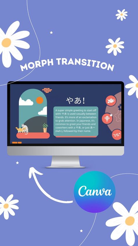 How to make slides with Morph transition in Canva Canva Presentation Animation, Motion Graphic Presentation, Canva Video Presentation Ideas, Canva Transition Ideas, Canva Video Ideas Creative, Canva Animation Ideas, Canva Animation Tutorial, Canva Transitions, Canva Tutorial Videos