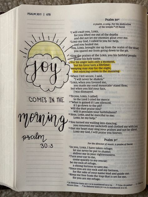 Joy Comes In The Morning Psalms, Joy Will Come In The Morning, There Will Be Joy In The Morning, 2024 Priorities, Joy Comes In The Morning Tattoo, Psalm 30:5, Legacy Bible, Bible Annotations, Psalms Verses