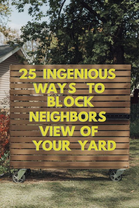 budget-friendly ways to block neighbors' view of your yard Backyard Patio Fence Ideas, Privacy Screen On Fence, Privacy Small Backyard, Backyard Privacy Wall Ideas, Temporary Outdoor Privacy Wall, Budget Privacy Fence Ideas, Privacy Yard Ideas, Diy Privacy Panels Outdoor, Outdoor Partition Ideas