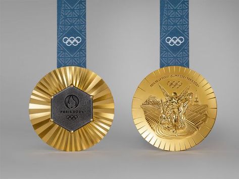 Paris Olympics: Why the Olympic gold medal is silver Olympic Winners, Medal Design, Paris Country, Olympic Gold Medal, Olympic Flame, 2024 Olympics, Olympic Gold Medals, Paris Olympics, Olympic Medals