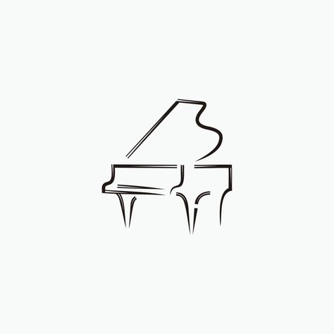 Grand piano logo design template design in line art style Piano Logo, Piano Ideas, Music Logo Design, Line Art Style, Piano Keys, Music Logo, Wedding People, Grand Piano, Networking Event