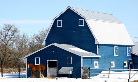 Farms Design, Barn Colors, Blue Barn, Barn Pictures, Blue Exterior, Country Barns, Barn Painting, Barn Art, Barns Sheds