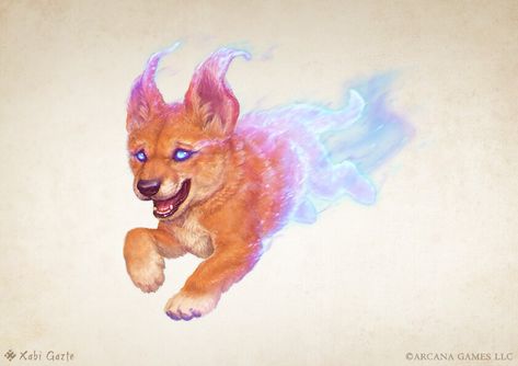 Blink Dog, Animal Classification, Puppy Art, Creature Artwork, Dnd Art, Fantasy Creatures Art, Cute Dragons, Mythical Creatures Art, Animal Sketches