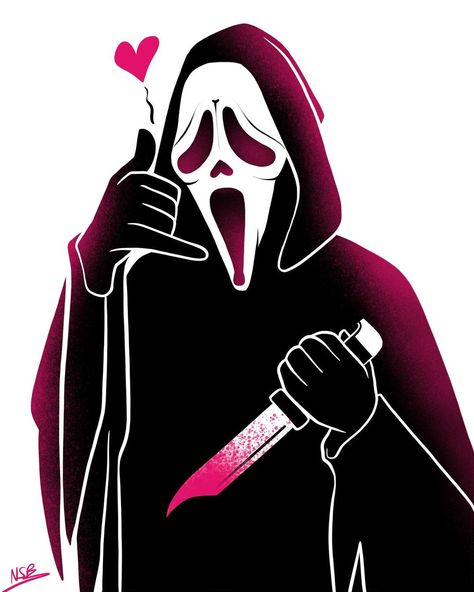 Ghostface Drawing Easy, Aesthetic Halloween Wallpaper Iphone, Aesthetic Scream, Aesthetic Halloween Wallpaper, Screaming Drawing, Wallpaper Iphone Vintage, Scream 1996, Scream Art, Ghostface Scream