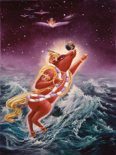 Krsna Art, Varahi Devi, Srimad Bhagavatam, Krishna Avatar, Hindu Dharma, Epic Movie, Lord Ganesha Paintings, Lord Vishnu Wallpapers, Hinduism Art