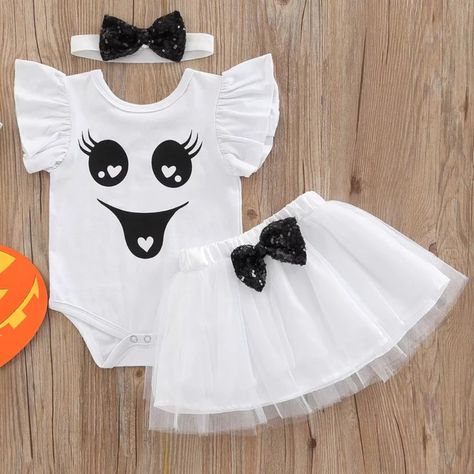 Brand New In Package Tutu Skirt Outfit, Ghost Halloween Costume, Halloween 5, Baby Tutu, Ghost Halloween, Skirt Outfit, Tutu Skirt, Outfit Set, Halloween Ghosts