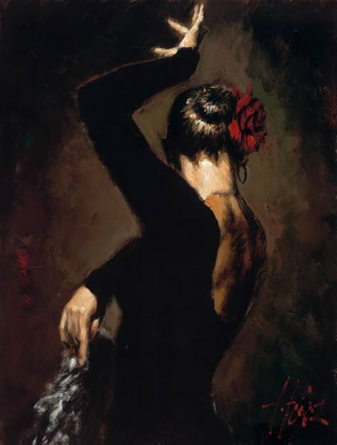 Fabian Perez, Flamenco Dancer, Flamenco Dancers, Dance Art, Tango, Dancing, Dancer, A Woman, Art Painting