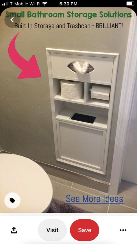 Between The Studs Bathroom Cabinet, Between The Studs Toilet Paper Holder, Recessed Cabinet Over Toilet, Recessed Toilet Paper Holder Diy, Recessed Toilet Paper Storage, Hidden Bathroom Storage, Recessed Toilet Paper Holder Built Ins, Library Bathroom, Daycare Bathroom