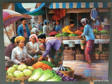 Aan suryanto. Market place oil on kanvas 60x80 in 2022 | Abstract art painting diy, Market scene drawing easy, Picture composition Market Illustration Drawing, Vegetable Market Memory Drawing, Vegetable Market Drawing Watercolor Painting, Village Market Drawing, Vegetable Market Drawing, Market Memory Drawing, Village Composition Painting, Market Scene Drawing, Village Market Scene Drawing