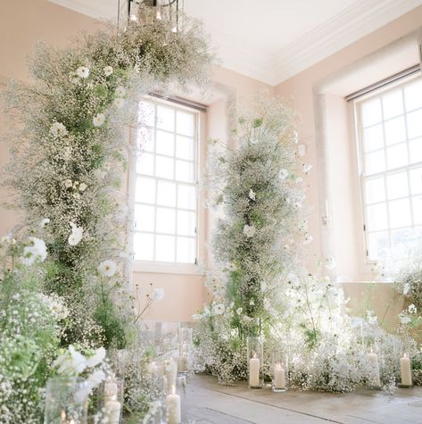 Floral Design Business, Floral Arch Wedding, Floral Installations, Wedding Design Decoration, Flower Installation, Baby S Breath, Organic Wedding, Ceremony Arch, Ceremony Flowers