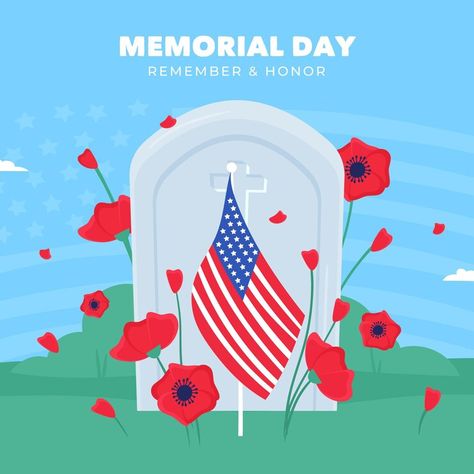 Free Vector | Hand drawn usa memorial day illustration Memorial Day Illustrations, Memorial Day Doodles, Memorial Day Posters, Memorial Day Design, Memorial Day Drawings, Memorial Day Graphic, Memorial Day Wallpaper, Memorial Day Prayer, Memorial Day Clipart