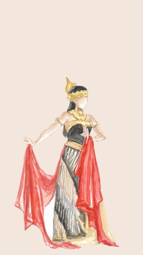 Tari Jaipong Art, Jawa Art, Nusantara Art, Poster Tarian, Tari Tradisional, Fabric Paint Diy, Dancing Drawings, Iphone Wallpaper Stills, Indonesian Art