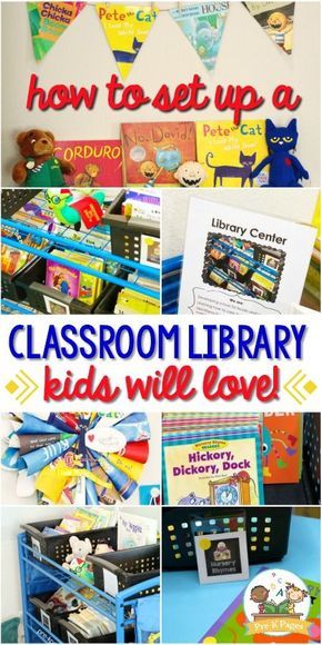 How to Set Up a Classroom Library center your kids will love! Suggestions for how many books, how to organize and label your books and more! #preschool #prek #prekpages Preschool Classroom Library, Preschool Library Center, Preschool Classroom Setup, Kindergarten Library, Preschool Organization, Preschool Library, Classroom Library Organization, Library Center, Infant Classroom