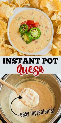 Instant Pot Queso with Rotel tomatoes and white cheddar is begging to be scooped up with chips or poured over nachos. Make thick and creamy queso in minutes with your pressure cooker! Queso With Rotel, Instant Pot Queso Dip, Instant Pot Queso, Queso Dip Recipe, Nachos Recipe Easy, Queso Dip Recipes, Queso Recipe, Shugary Sweets, Rotel Tomatoes