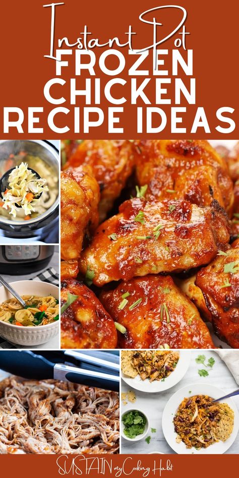 Recipes With Frozen Chicken, Instapot Chicken Soup, Frozen Chicken Crockpot, Fresh Ingredient Recipes, Chicken Breast Recipes Dinners, Frozen Chicken Recipes, Dinner Then Dessert, Recipe Using Chicken, Weeknight Recipes