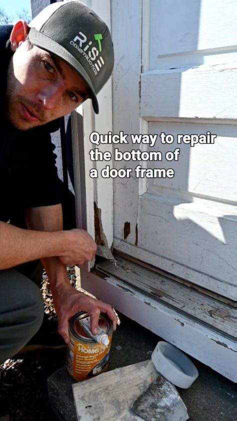 Door Frame Repair, Garage Door Springs, Pallet Fence, Garage Door Repair, Home Fix, Door Repair, Wood Home, Home Repairs, Home Reno