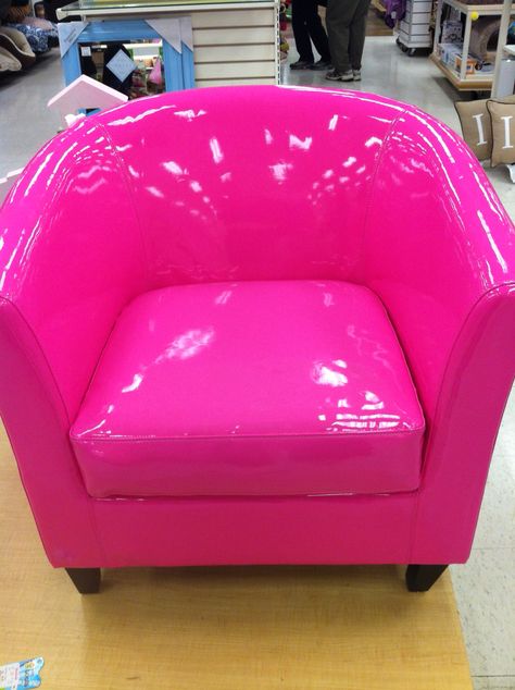 Hot pink chair Neon Pink Furniture, Hot Pink Storage, Hot Pink Salon Aesthetic, Hot Pink House Decor, Hot Pink Living Room Ideas, Barbiecore Aesthetic Room, Hot Pink Stuff, Hot Pink Room Ideas, Hot Pink Things