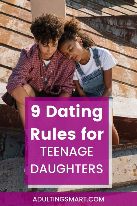 9 Dating Rules for Teenage Daughters | AdultingSmart . Watching your child navigate the dating world can be exciting and challenging as a parent. On the one hand, you want them to experience love, connection, and all the joys of relationships. On the other hand, you want to protect them from potential harm, both emotional and physical. Teenage Relationship Advice, Dating Tips For Teenagers, Rules For Teenagers At Home, Dating Rules For Teenagers, Teenage Relationships, Mother Daughter Dates For Teens, Teen Dating Advice, Teenage Parenting, Understanding Your Teenage Daughter