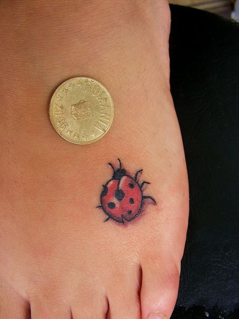 small tattoo by tattoos_costi, @Helen Palmer Stokes Sawsiengmongkol...this is all you!! Ladybug Tattoo, Lady Bug Tattoo, Irish Tattoos, Bug Tattoo, Small Tattoos With Meaning, Cute Small Tattoos, Cool Small Tattoos, Lip Tattoos, Makeup Tattoos