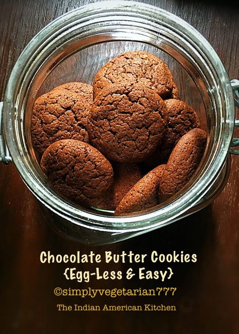 Chocolate Cookies - Eggless & Easy, how to make cookies without eggs, home made chocolate cookies recipe, chocolate shortbread recipe, kids can bake recipe Cookies Without Eggs, Cookies Eggless, Cookies Shortbread, Shortbread Biscuits, Eggless Recipes, Make Cookies, Eggless Baking, Chocolate Cookie Recipes, Chocolate Butter