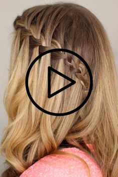 Waterfall Braid With Curls, Waterfall Braid Tutorial, Hair Braid Diy, Waterfall Braid Hairstyle, Waterfall Hairstyle, Braids Step By Step, Long Bridal Hair, Waterfall Braid, Braids With Curls