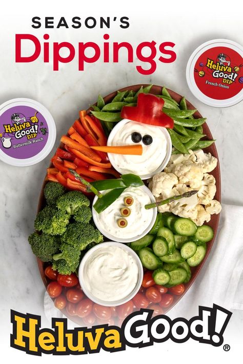 Snowman Crudité Board Winter Party Food For A Crowd, Veggie Snowman, Crudite Board, Christmas Eats, Charcuterie Inspiration, Holiday Snacks, Christmas Food Dinner, Veggie Tray, Cookie Party