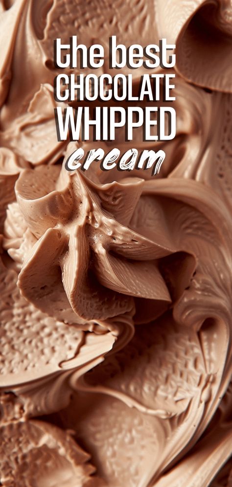 Chocolate Whipped Cream – Chasety Chocolate Coolwhip Frosting, Stabilized Chocolate Whipped Cream, Chocolate Chantilly Cream, Chocolate Cool Whip Frosting, Whipped Chocolate Buttercream, Chocolate Whipped Cream Frosting, Stabilized Whipped Cream, Recipes With Whipping Cream, Chocolate Whipped Cream