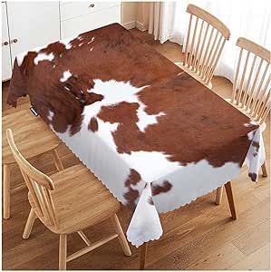 Cow Print Table Decorations, Western Party Backdrop, Wild West Party Theme, Cow Print Fabric, Rectangle Table Cloth, Baby Crafts Diy, Dining Tablecloth, Wild West Party, Camping Wedding