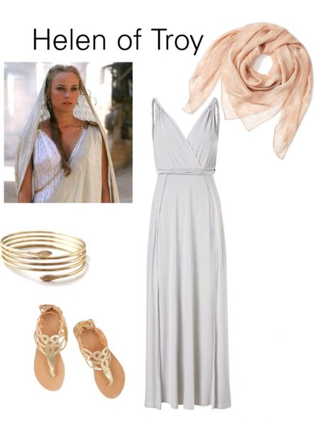 Easy DIY halloween Helen of Troy costume from clothes you already have Helen Of Troy Costume, Closet Costumes, Helen Of Troy, Greek Costume, Greek Women, Costumes For Halloween, Goddess Costume, Autumn Weekend, Diy Costume