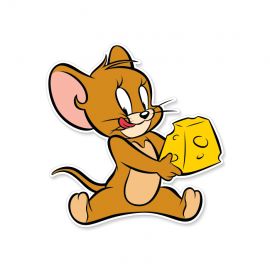 Jerry Loves Cheese - Tom & Jerry Official Sticker Tom And Jerry Pictures, Nancy Ajram, Red Wolf, Tom Jerry, Funky Design, Retro Stripes, Tom And Jerry, Cool Stickers, Cute Cartoon Wallpapers