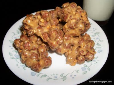 Peanutty Cocoa Puffs Coco Puffs Recipe, Cereal Treat Bars, Peanut Butter Cereal Bars, Cocoa Puffs Cereal, No Bake Recipe, Cocoa Puffs, Peanut Butter Candy, Chunky Peanut Butter, Puff Recipe