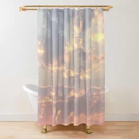 Sky Clouds Shower Curtains | Redbubble Cloud Texture, Curtain Texture, Junior Year, Fabric Shower Curtains, Curtains For Sale, Sky Clouds, Sky And Clouds, Designer Shower Curtains, Fabric Decor