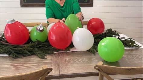 Today, I'm going to show you a really simple DIY for the festive holidays: how to make balloon Christmas ornaments. All you need are a few Dollar Tree supplies. Balloon And Solo Cup Christmas Lights, Christmas Decir, Diy Christmas Ball, Balloon Christmas, How To Make Balloon, Paper Table Runner, Christmas Balloons, Christmas Tree Garland, Balloon Decor