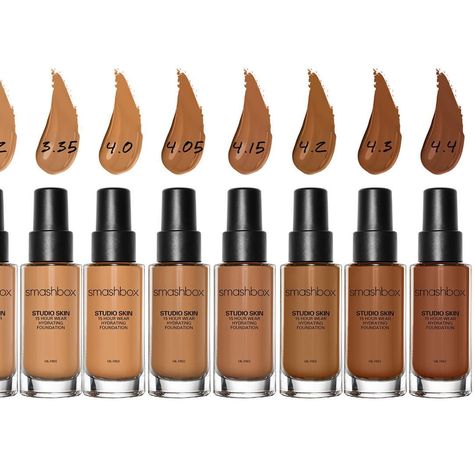 [3 of 3, check our grid view for all shades] NEWS! Our cult-favorite, lasts-forever Studio Skin 15 Hour Wear Hydrating Foundation now comes in 22 shades. Best part? You'll look good in any light (even dreaded flash) and we can prove it—this formula has been tested in our state-of-the-art Flashbox Lighting Lab to look color consistent in any light. Shop your shade now on smashbox.com, coming soon everywhere else. Sweat-resistant, transfer-proof and exercise-resistant. Oil-free and oil-contr... Smashbox Cosmetics, Hydrating Foundation, Foundation Shade, Too Faced Foundation, Foundation Shades, Prove It, Love Makeup, Flawless Skin, Beauty Brand