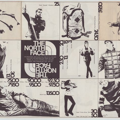 The North Face brochure / ephemera | 1970s | #archive #moodboard #aesthetic #tnf #thenorthface Archive Moodboard, Moodboard Aesthetic, Ad Design, Sport Fashion, North Face, Mood Board, The North Face, Berlin, 1970s