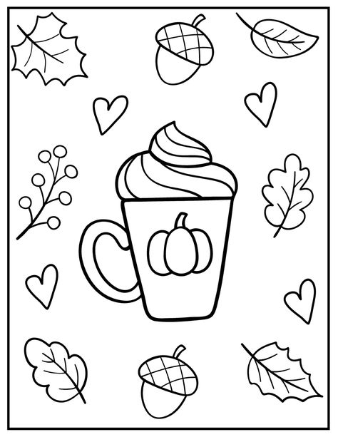 Celebrate the crisp autumn air with these free printable fall coloring pages for kids and adults. You will find cute kids coloring pages with fall themes that feature autumn leaves, pumpkins, apples, sweaters, owls, scarecrows, and much more! Whether you are looking for kids coloring pages for younger children like toddlers or preschoolers, teenagers, or even adults, there are tons of coloring sheets for everyone. Free Printable Fall Coloring Pages, Fall Coloring Pages For Kids, Thanksgiving Coloring Pages For Kids, Thanksgiving Coloring Sheets, Free Thanksgiving Coloring Pages, Fall Coloring Sheets, Fall Themes, Thanksgiving Coloring, Food Coloring Pages