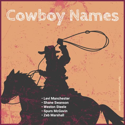 Check out our 217 Cowboy Names page. From the famous to the funny, there's something for everyone. #cowboys #names #cowgirl Cowboy Last Names, Old Western Names, Cowboy Names For Boys, Cowgirl Names, Cowboy Names, Country Baby Names, Old Western Movies, Cowboy Theme Party, The Art Sherpa