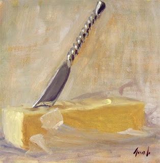 Daily Paintings: "Butter and Knife No.2"oil on board, 6x6 in. Butter Knife Drawing, Butter Painting, Knife Drawing, Art Articles, Knife Painting, Butter Knife, Daily Painting, Vintage Poster Art, Cute Anime Boy