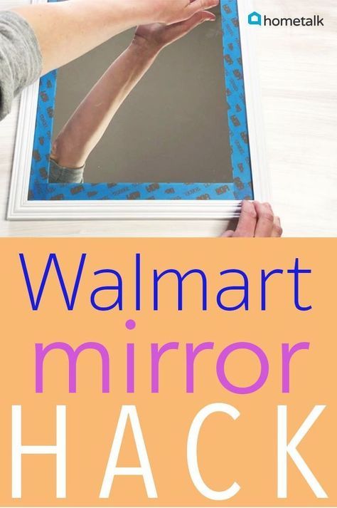 Inexpensive Mirror, Fretwork Mirror, Mirror Hack, Decor Makeover, Diy Pallet Sofa, Unique Mirror, Door Mirrors, Diy Wall Shelves, Wal Mart