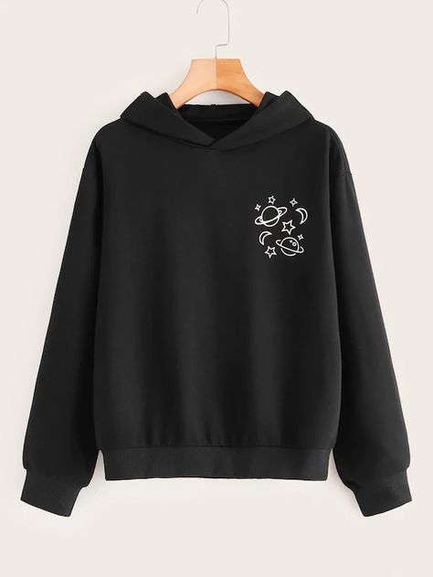 Trendy Hoodies, Stylish Hoodies, Women Sweatshirts, Hoodie Outfit, Korea Fashion, Teenage Fashion Outfits, Hoodies Design, Print Hoodie, Teen Fashion Outfits