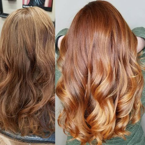 Bringing Red Hair Back To Life - Color - Modern Salon Red Hair Natural, Hairstyles Red Hair, Red Hair With Blonde, Redhead Hair Color, Hair Glaze, Light Red Hair, Red Balayage Hair, Red Hair With Highlights, Perfect Blonde Hair