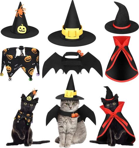 6 Pieces Cat Halloween Costume Cat Bat Wings Costume Cat Witch Costume Cat Wizard Hat Cat Witch Cloak Cat Collar with Bells for Cat Puppy Pet Halloween Party Costume Cosplay Accessories Cat Wizard Hat, Halloween Costume Cat, Bat Wings Costume, Witch Cloak, Cat Wizard, Halloween Party Costume, Wizard Hat, Cat Halloween Costume, Cosplay Accessories