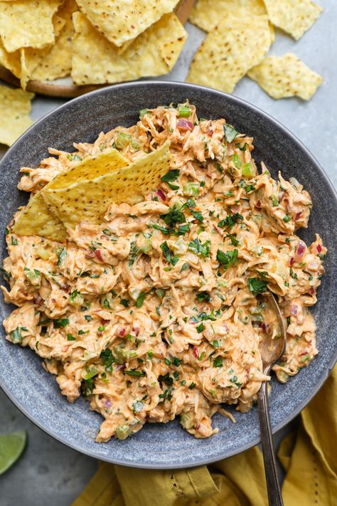 Easy Chipotle Chicken Salad - Kalefornia Kravings Chicken Tortilla Salad, Sandwich Salads Lunch Ideas, Different Types Of Chicken Salad, Chipotle Chicken Wraps Healthy, Shredded Chicken Salad Sandwich, Pimento Cheese Chicken Salad, Pulled Chicken Lunch Ideas, Spicy Chicken Salad Sandwich, Chipotle Chicken Meal Prep