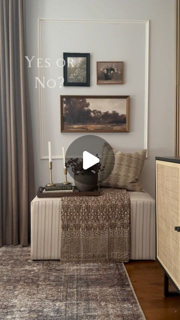 Elisa Mastrocolla on Instagram: "Do you ever have a hard time styling a corner of your home? Here is a quick and easy idea on how to style a corner of your home. Add a desk, cute stools, side tables, ottoman, or accent chair, next add some photos, or wall art, a floor lamp. Style with pillows, a throw, or whatever you like. What do you think? #neutralhome #neutraldecor #beforeandafterhomeedition #livingroom #livingroomdecor #livingroomideas" Styling A Corner, Cute Stools, Target Style, Neutral Decor, Hard Time, Board Design, Home Interior Design, Floor Lamp, Accent Chairs