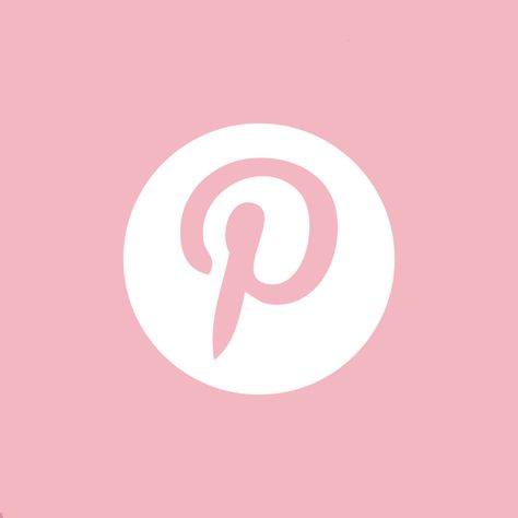 Preppy Pinterest Icon, Kawaii Pinterest Icon, Apps Cover Icons, Pinterest Icon Aesthetic Pink, Pretty Pink Icons, Pink Apple Music Icon, Pink Pinterest Logo, Pinterest Pink Icon, Pink Tiktok Logo