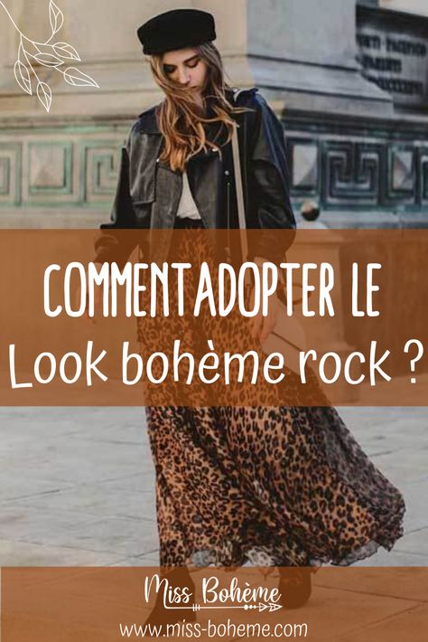 Une femme audacieuse, libre, insouciante, impulsive, est-ce vous ou ce que vous souhaitez être ? Montrez-vous en adoptant le look bohème rock ! Apportez une touche de rock’ n’roll à votre tenue bohème. Il est temps de connaître les couleurs, les matières et les vêtements à privilégier pour un style rock bohème assumé. Découvrez notre article pour en savoir plus ! #missboheme #bohorock #lookboho #bohemerock #accessoires #rocknroll #rocheuse #bohémienne Boheme Chic Outfit, Experimental Clothing, Style Rock Chic, Look Rock Chic, Boheme Style, Look Hippie Chic, Style Hippie Chic, Rock Style Outfits, Boho Rock