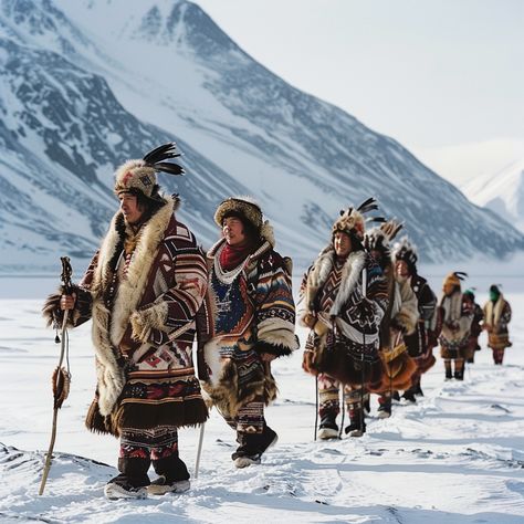 Indigenous Population of The Arctic Arctic Wildlife Knowledge Inuit Aesthetic, Native Aesthetic, Architecture Sheets, Indigenous Aesthetic, Arctic Region, Geography Project, Arctic Landscape, Indigenous Knowledge, Cultural Traditions