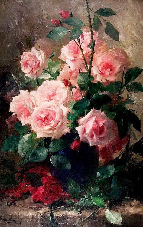 Rose Oil Painting, Trendy Flowers, Oil Painting Flowers, Flower Art Painting, Rose Painting, Ethereal Art, Arte Floral, Still Life Painting, Art Oil