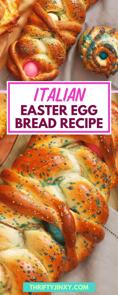 Easter Egg Bread, Egg Bread Recipe, Italian Easter Recipes, Traditional Easter Recipes, Kolache Recipe, Italian Eggs, Colored Easter Eggs, Italian Easter Bread, Easter Bread Recipe